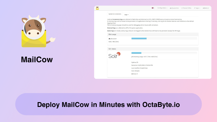 Deploy MailCow in Minutes with OctaByte.io | OctaByte Blog