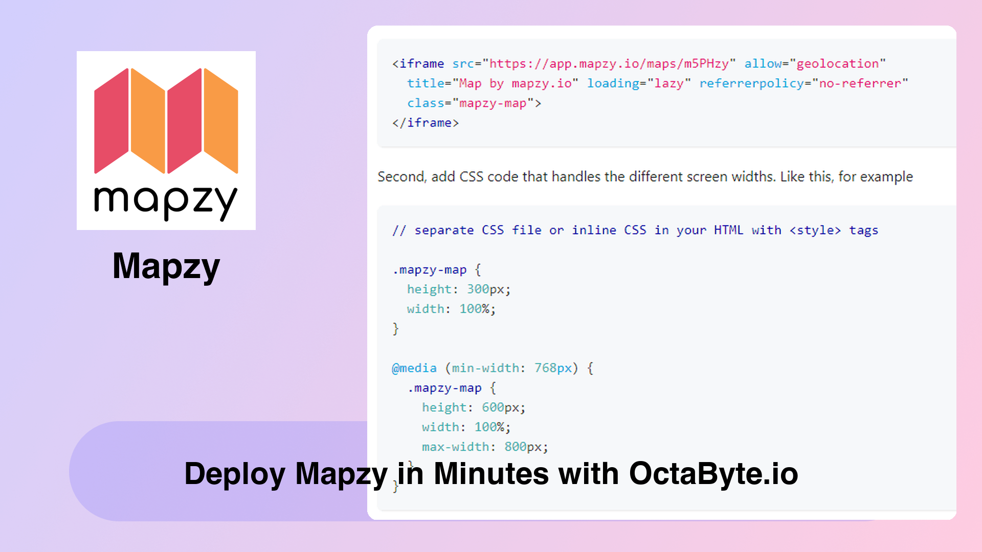 Deploy Mapzy in Minutes with OctaByte.io