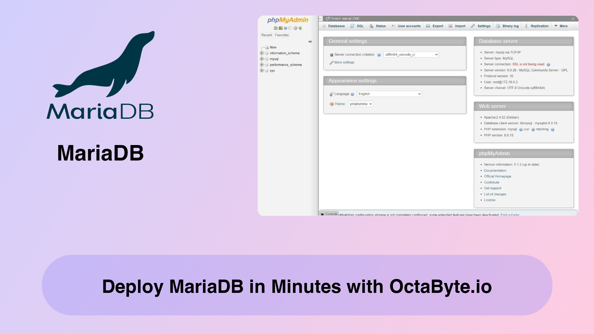 Deploy MariaDB in Minutes with OctaByte.io