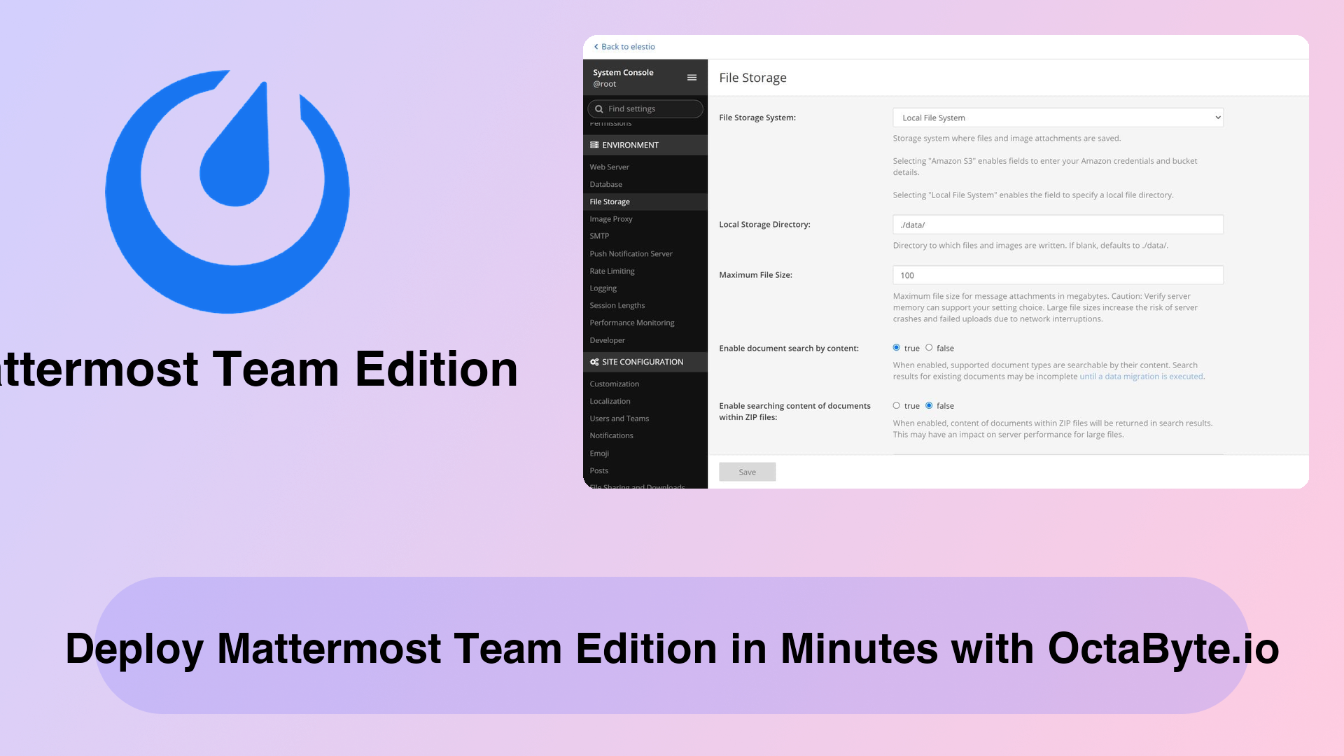 Deploy Mattermost Team Edition in Minutes with OctaByte.io