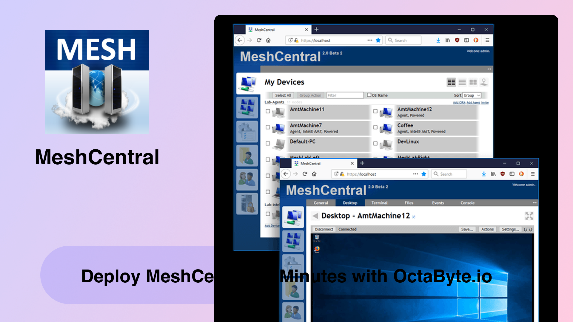 Deploy MeshCentral in Minutes with OctaByte.io