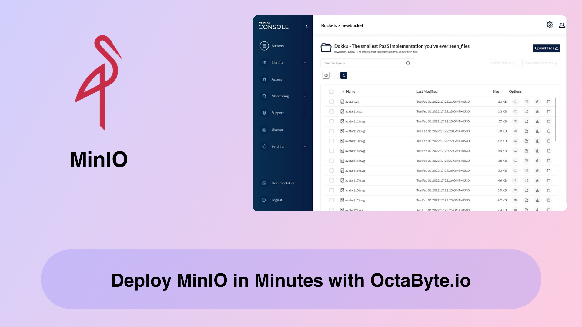 Deploy MinIO in Minutes with OctaByte.io