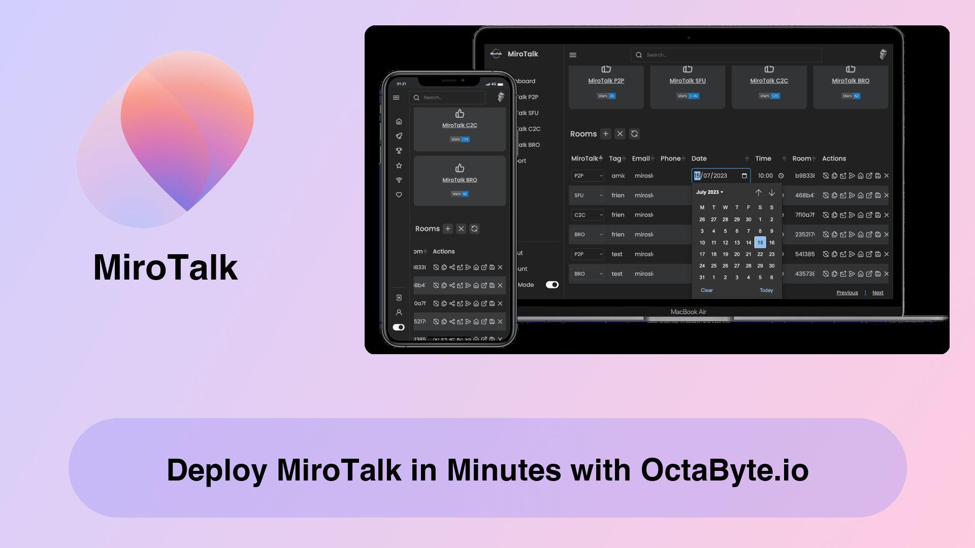 Deploy MiroTalk in Minutes with OctaByte.io