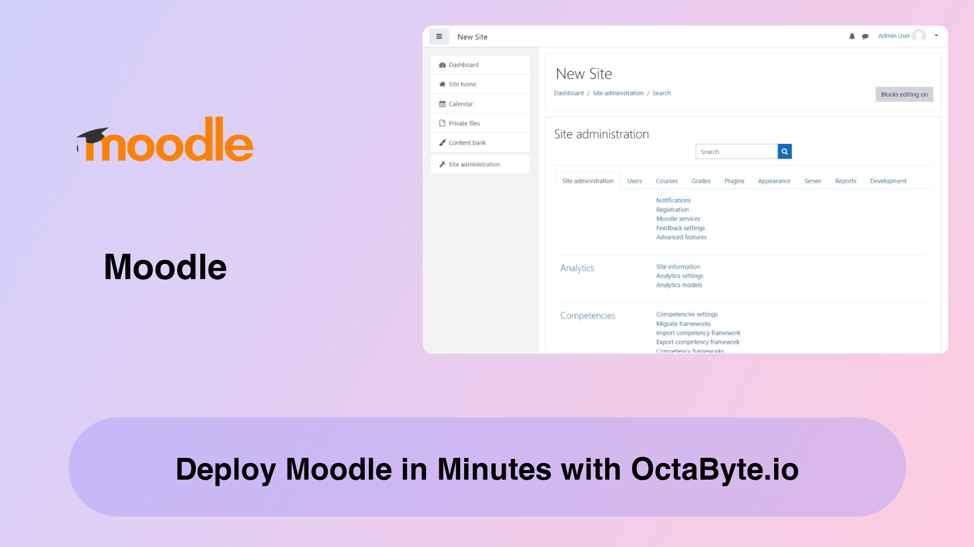 Deploy Moodle in Minutes with OctaByte.io