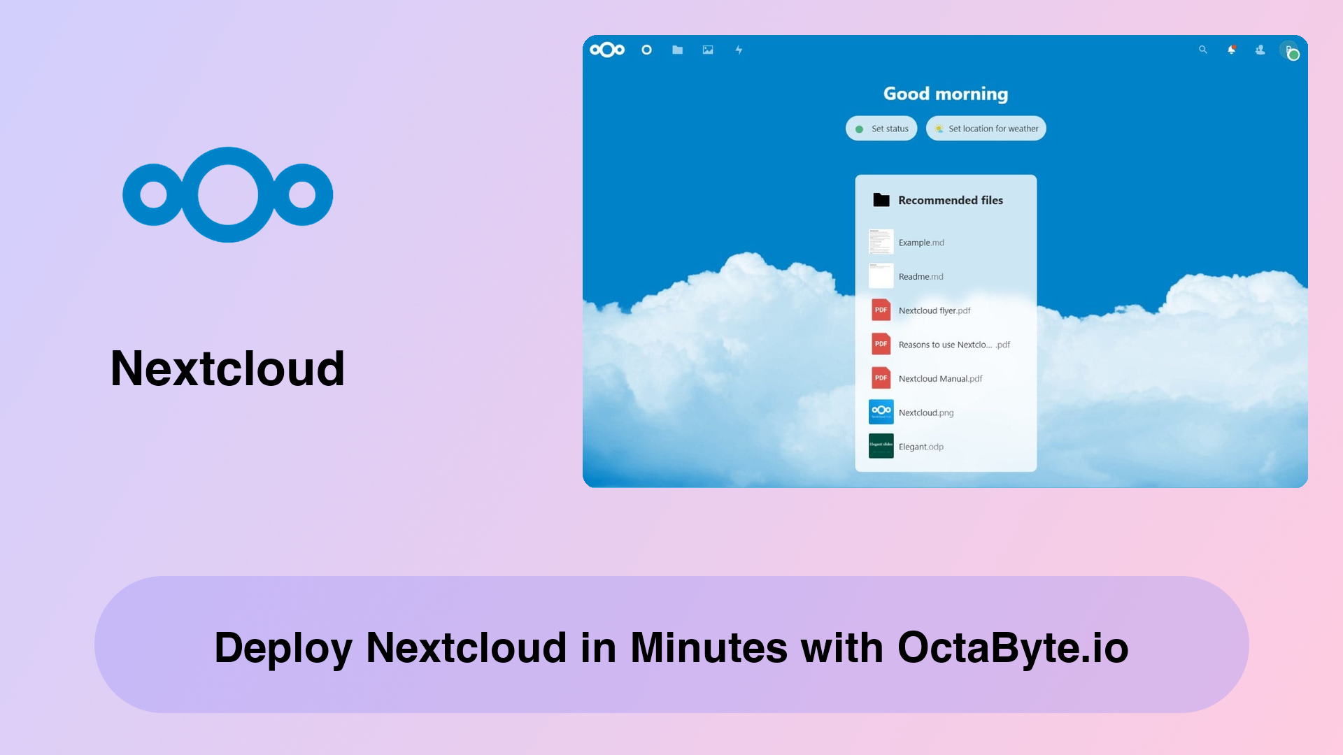 Deploy Nextcloud in Minutes with OctaByte.io