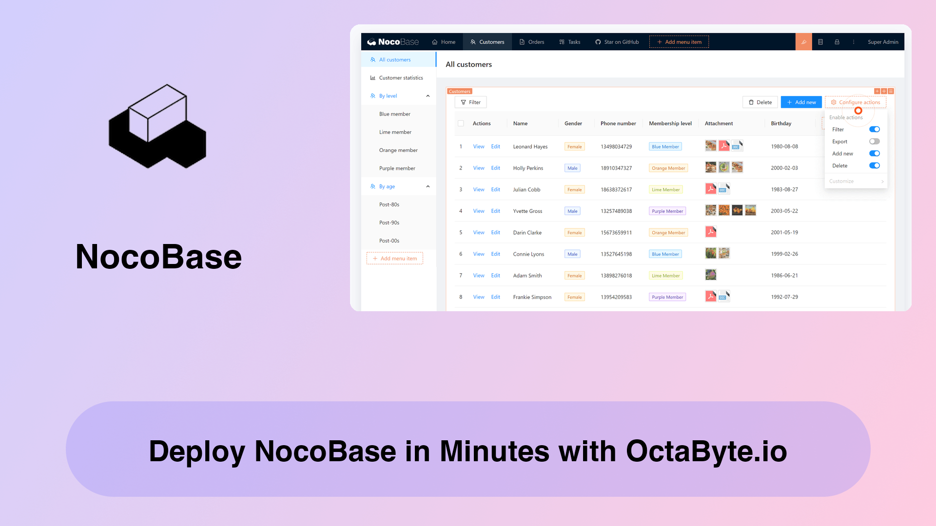 Deploy NocoBase in Minutes with OctaByte.io