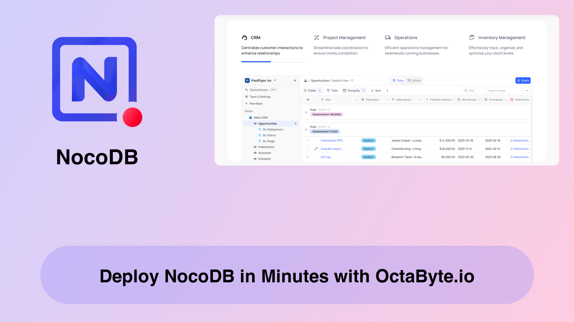 Deploy NocoDB in Minutes with OctaByte.io