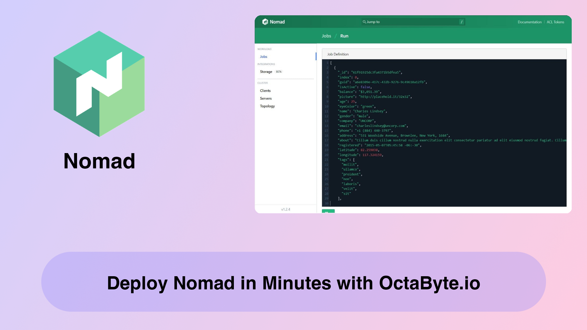 Deploy Nomad in Minutes with OctaByte.io