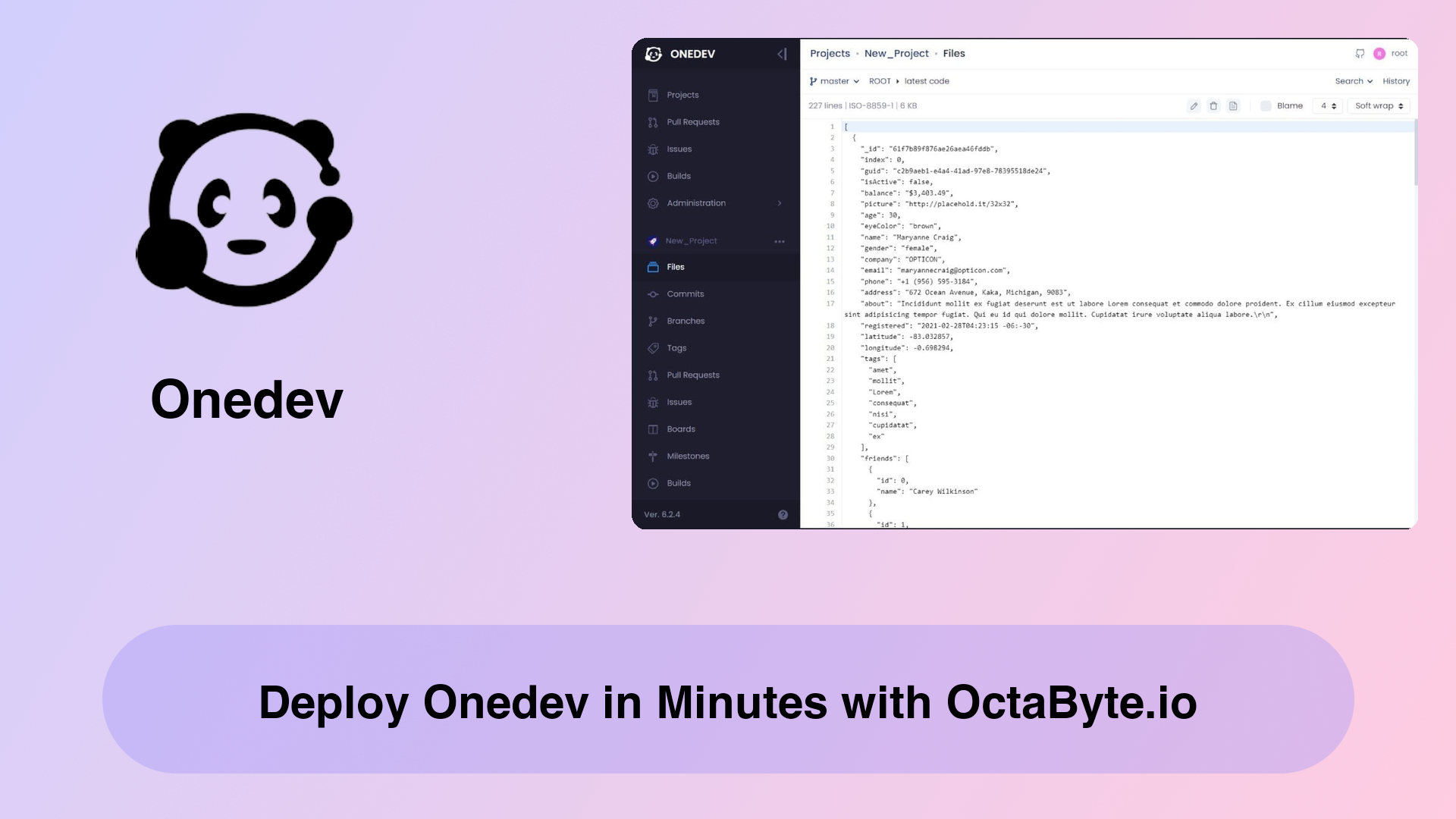 Deploy Onedev in Minutes with OctaByte.io