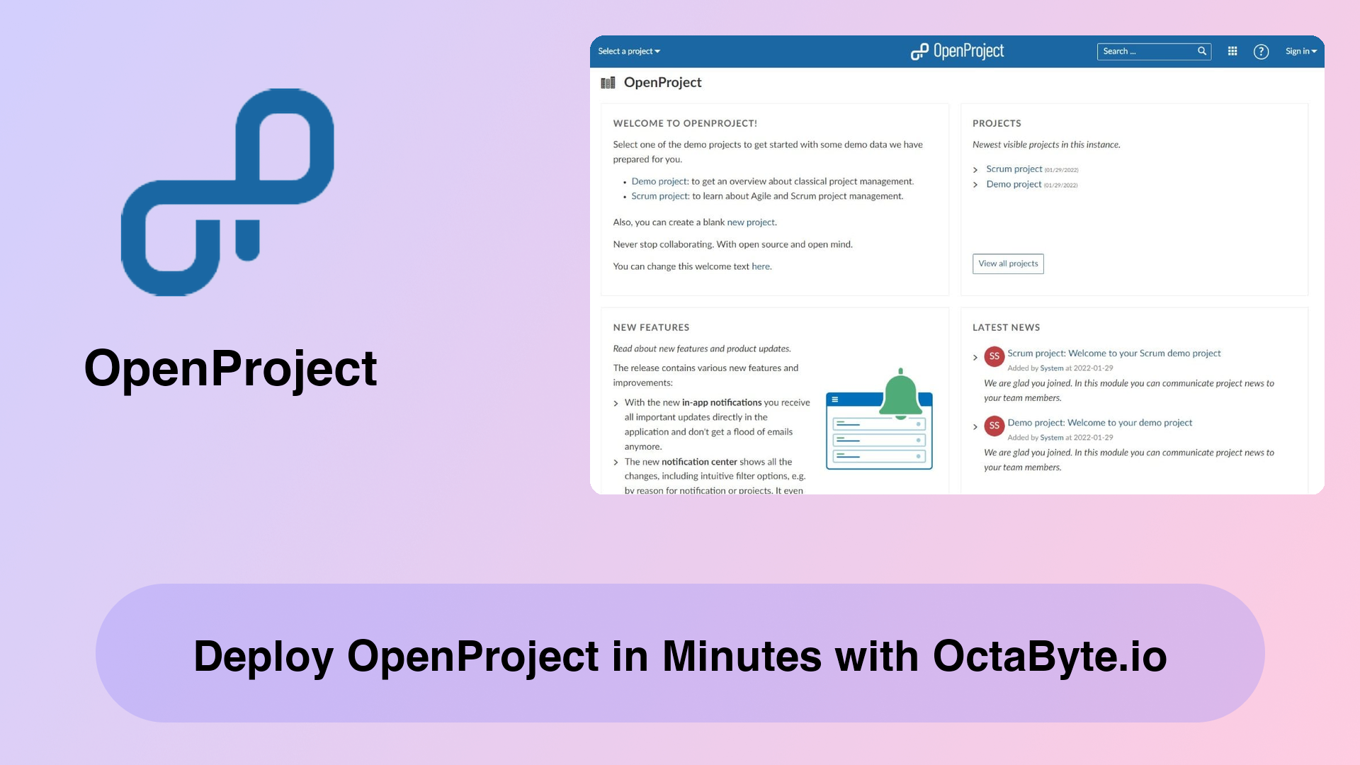 Deploy OpenProject in Minutes with OctaByte.io