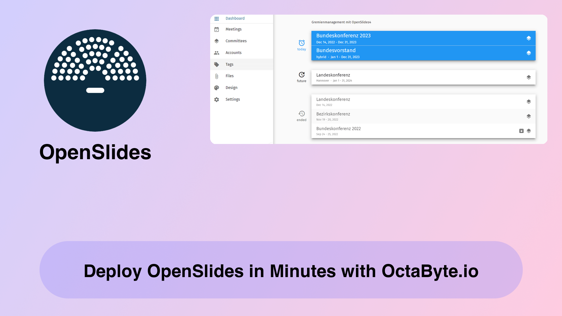 Deploy OpenSlides in Minutes with OctaByte.io