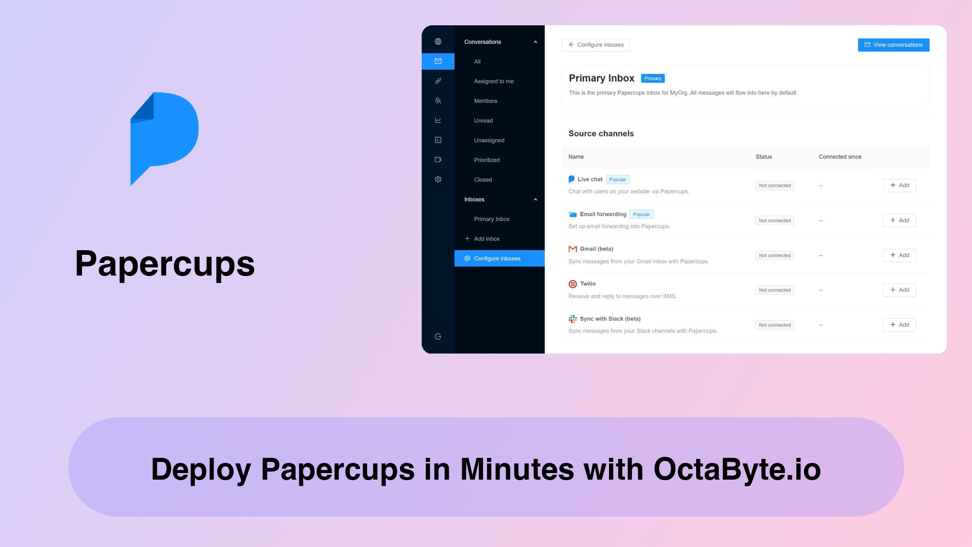 Deploy Papercups in Minutes with OctaByte.io