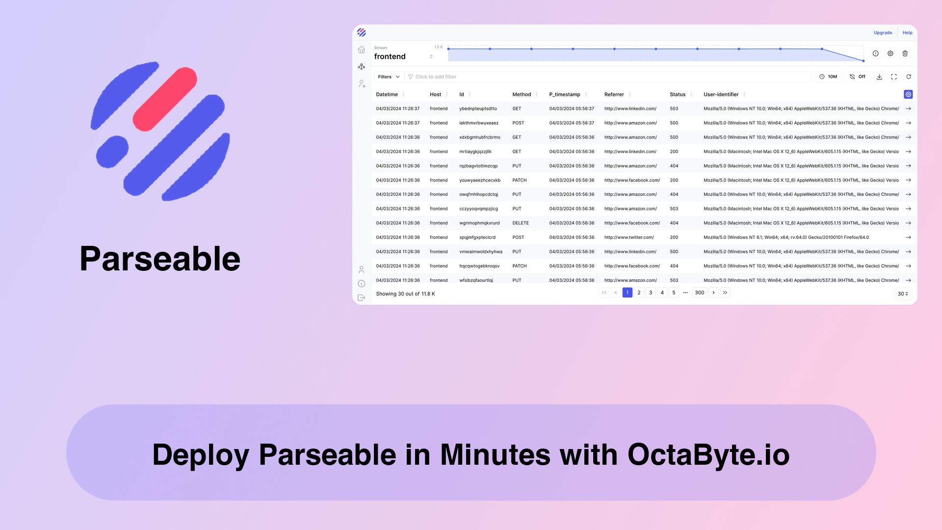 Deploy Parseable in Minutes with OctaByte.io