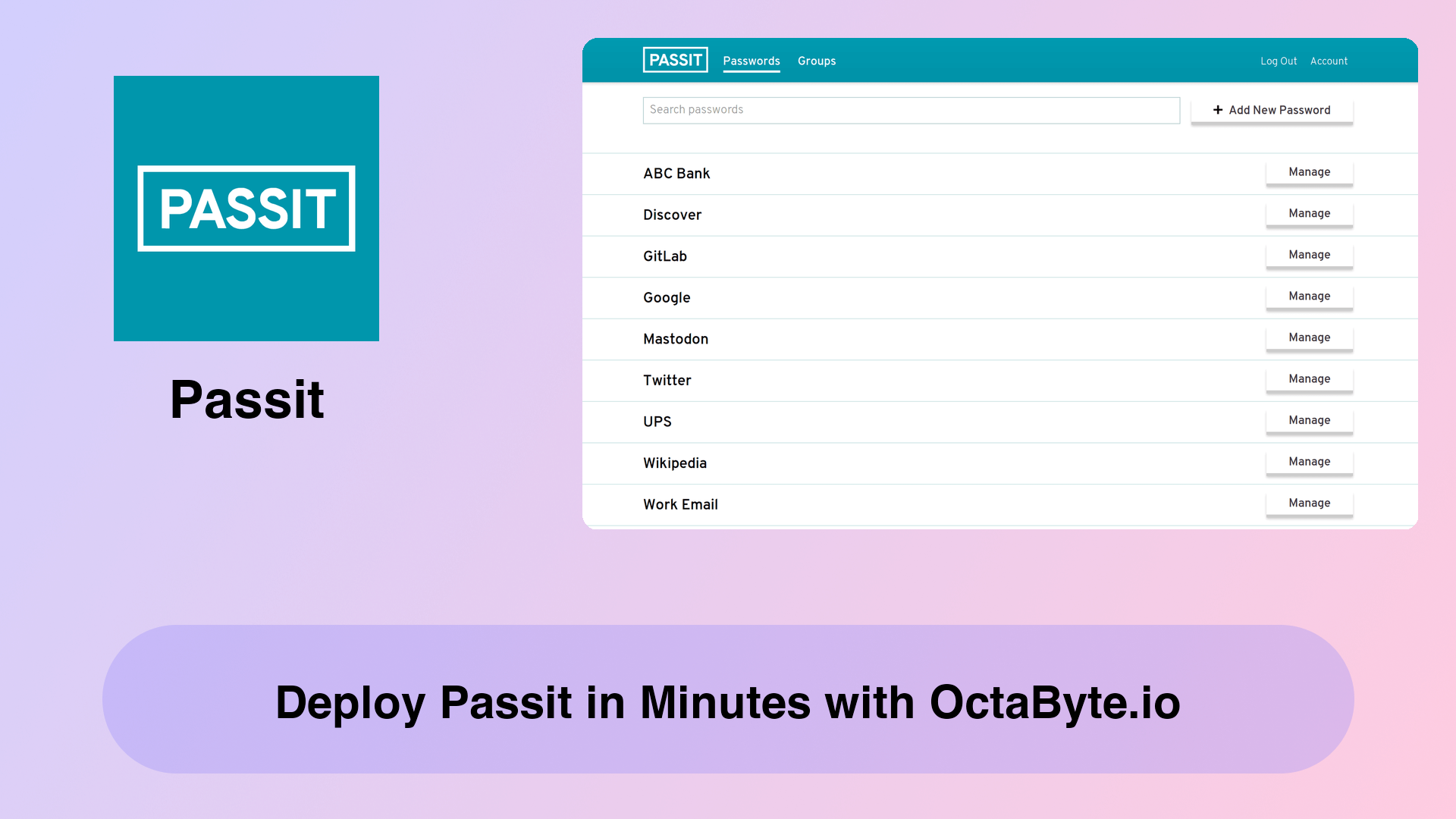 Deploy Passit in Minutes with OctaByte.io