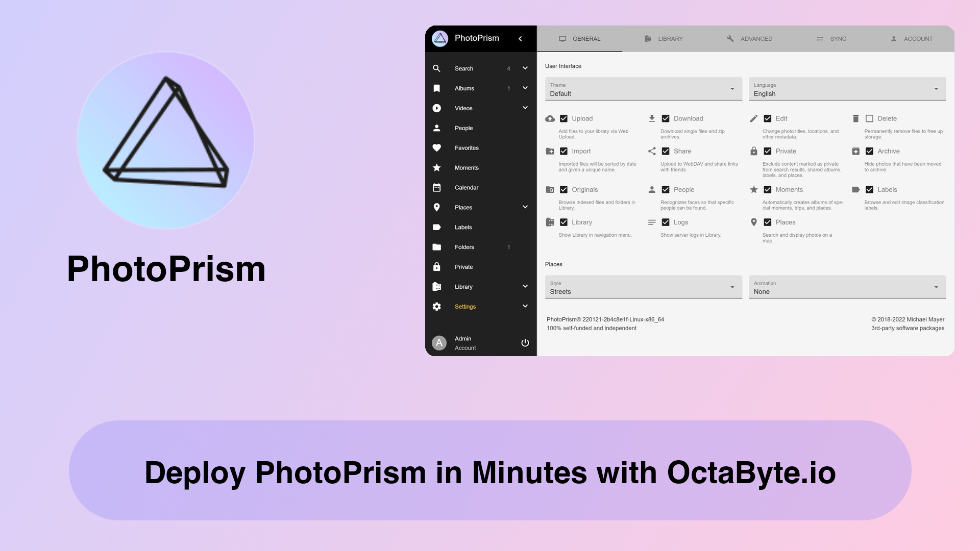 Deploy PhotoPrism in Minutes with OctaByte.io