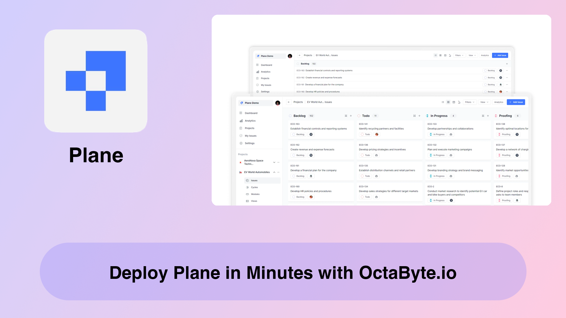 Deploy Plane in Minutes with OctaByte.io