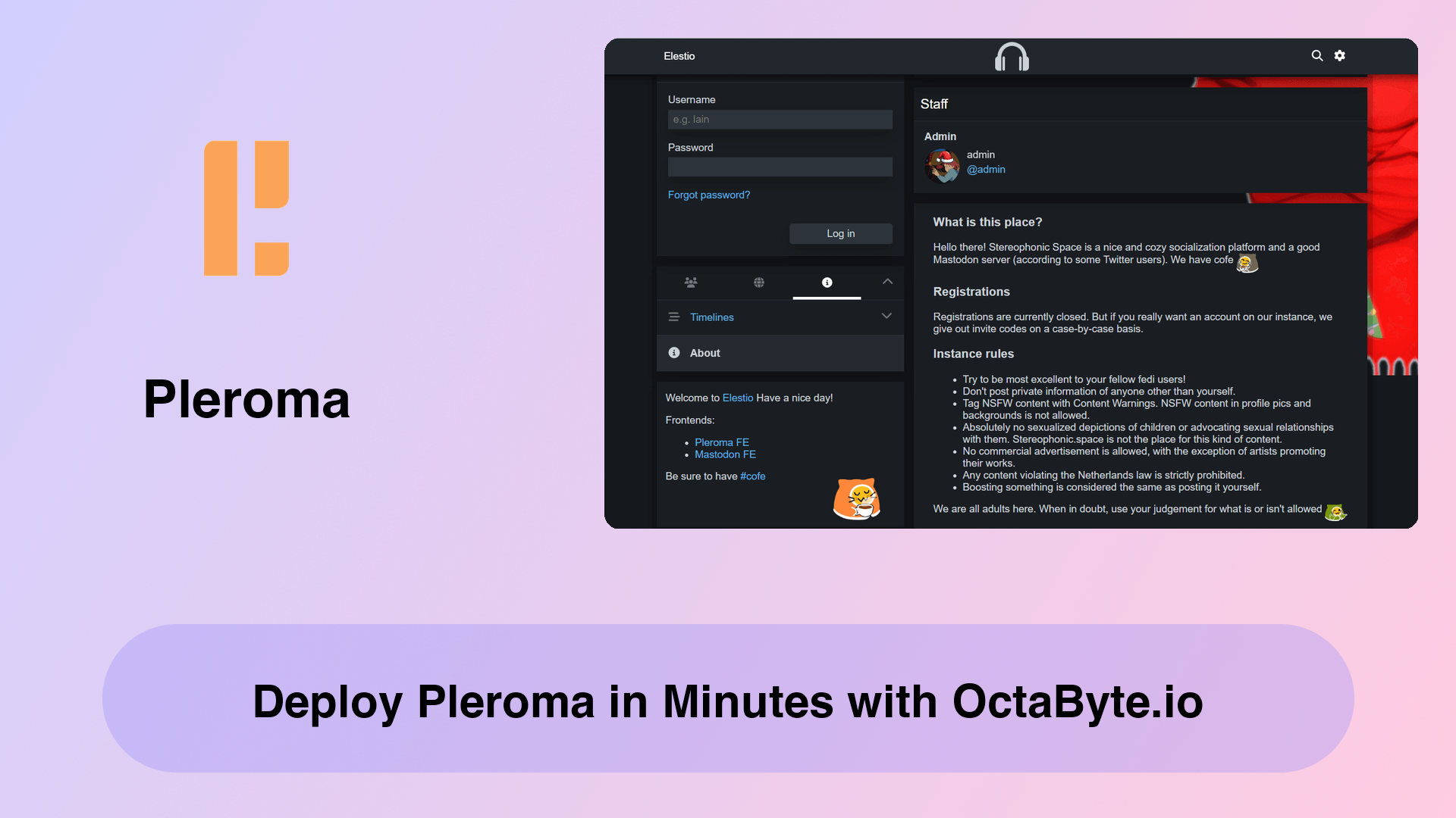 Deploy Pleroma in Minutes with OctaByte.io