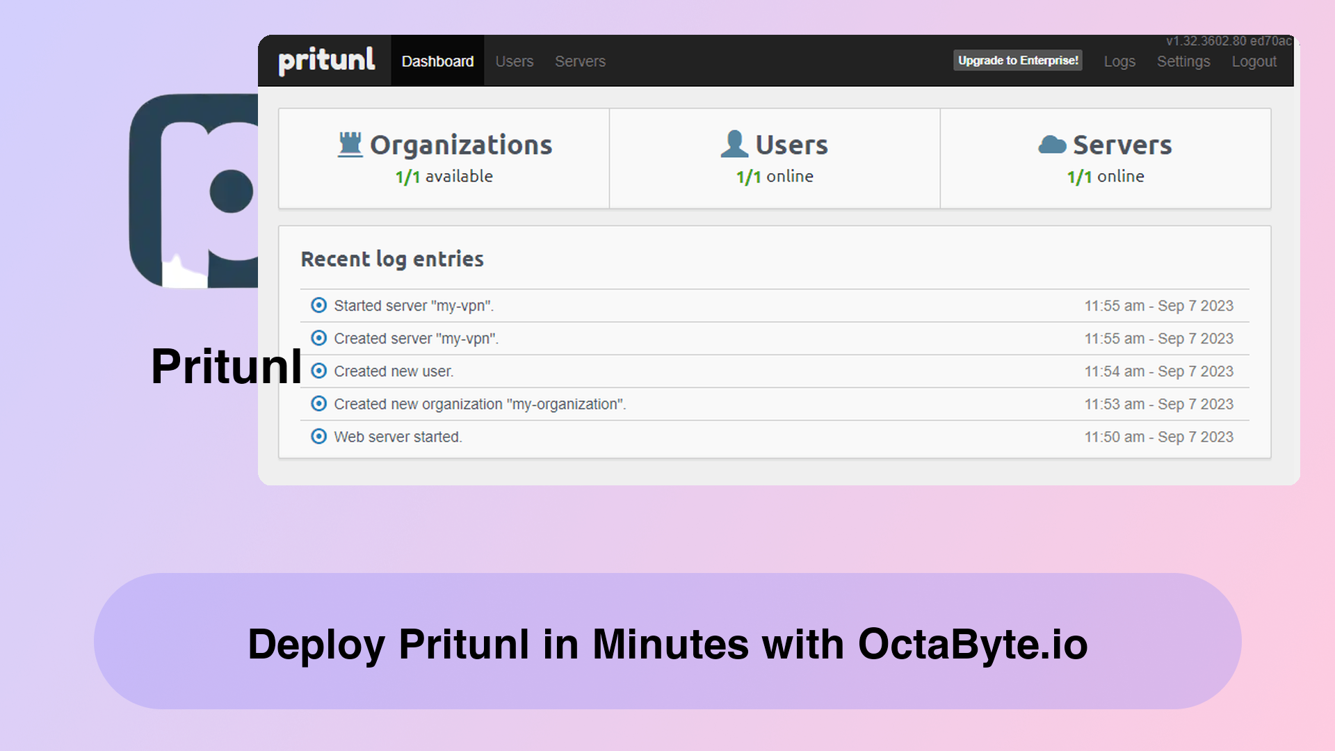 Deploy Pritunl in Minutes with OctaByte.io