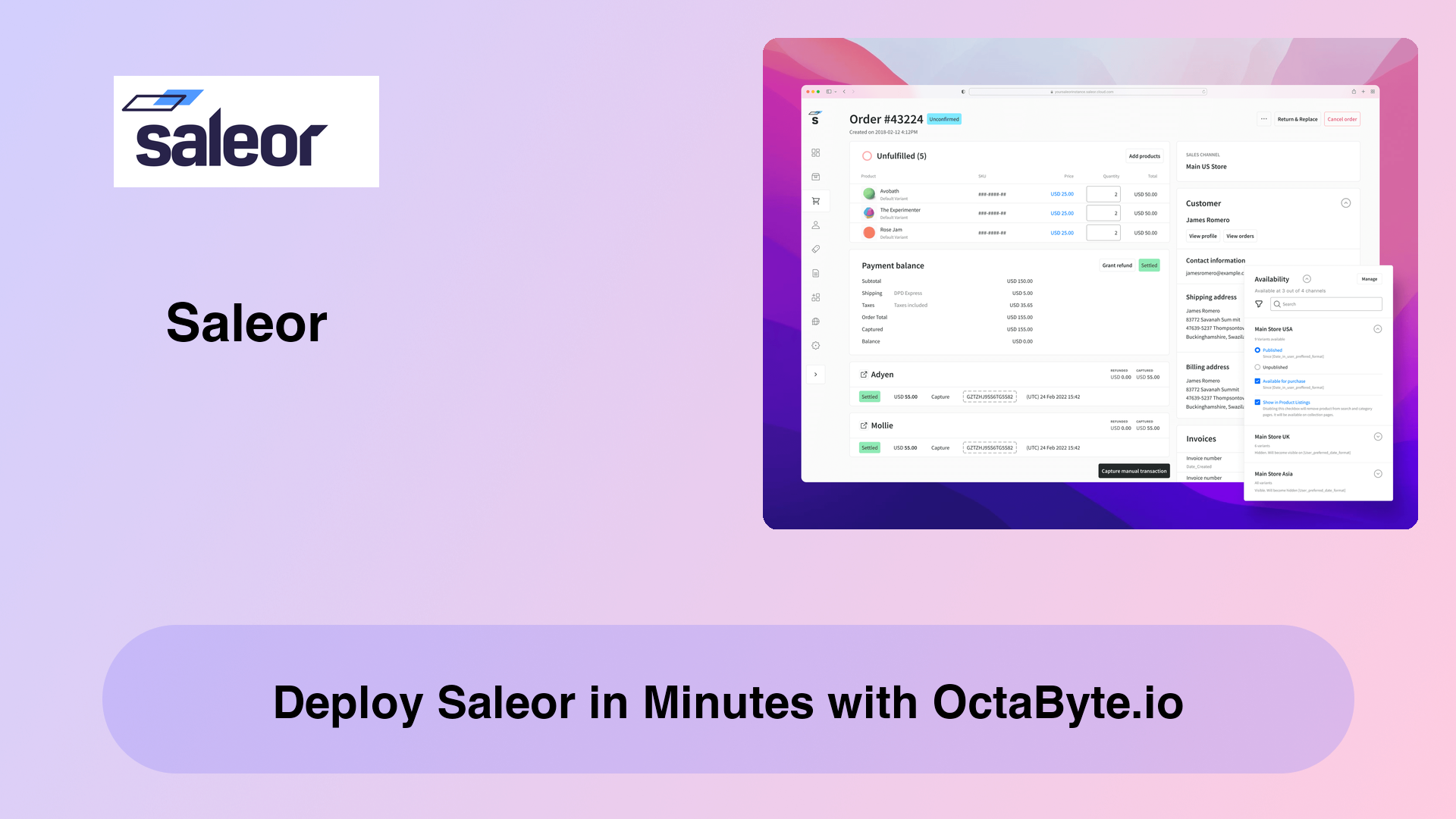 Deploy Saleor in Minutes with OctaByte.io