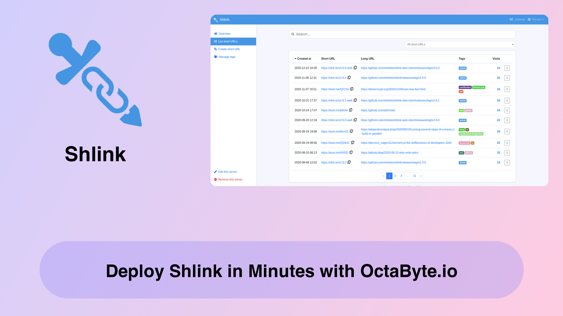 Deploy Shlink in Minutes with OctaByte.io