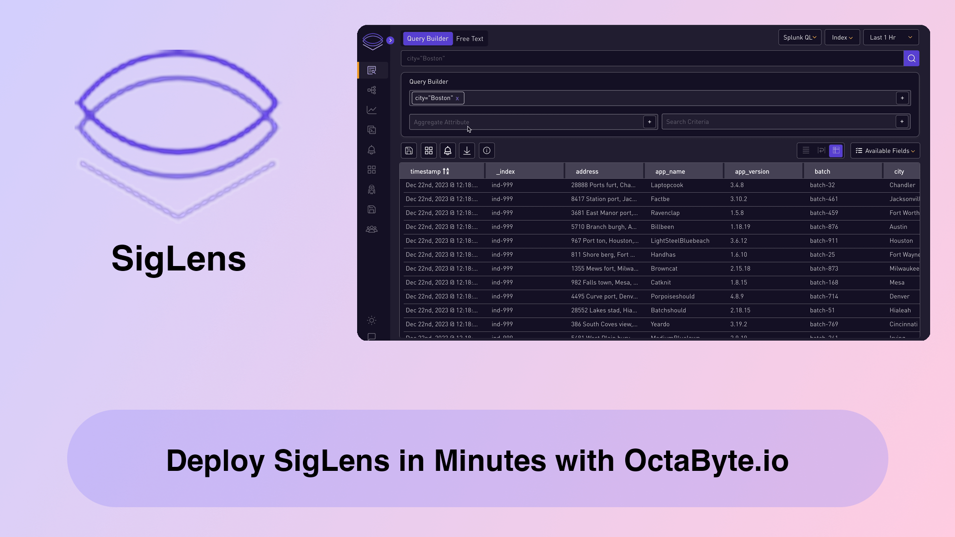 Deploy SigLens in Minutes with OctaByte.io