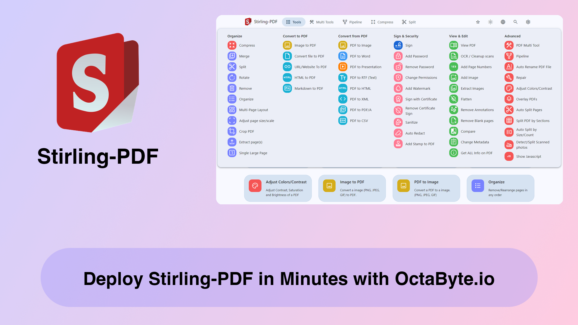 Deploy Stirling-PDF in Minutes with OctaByte.io