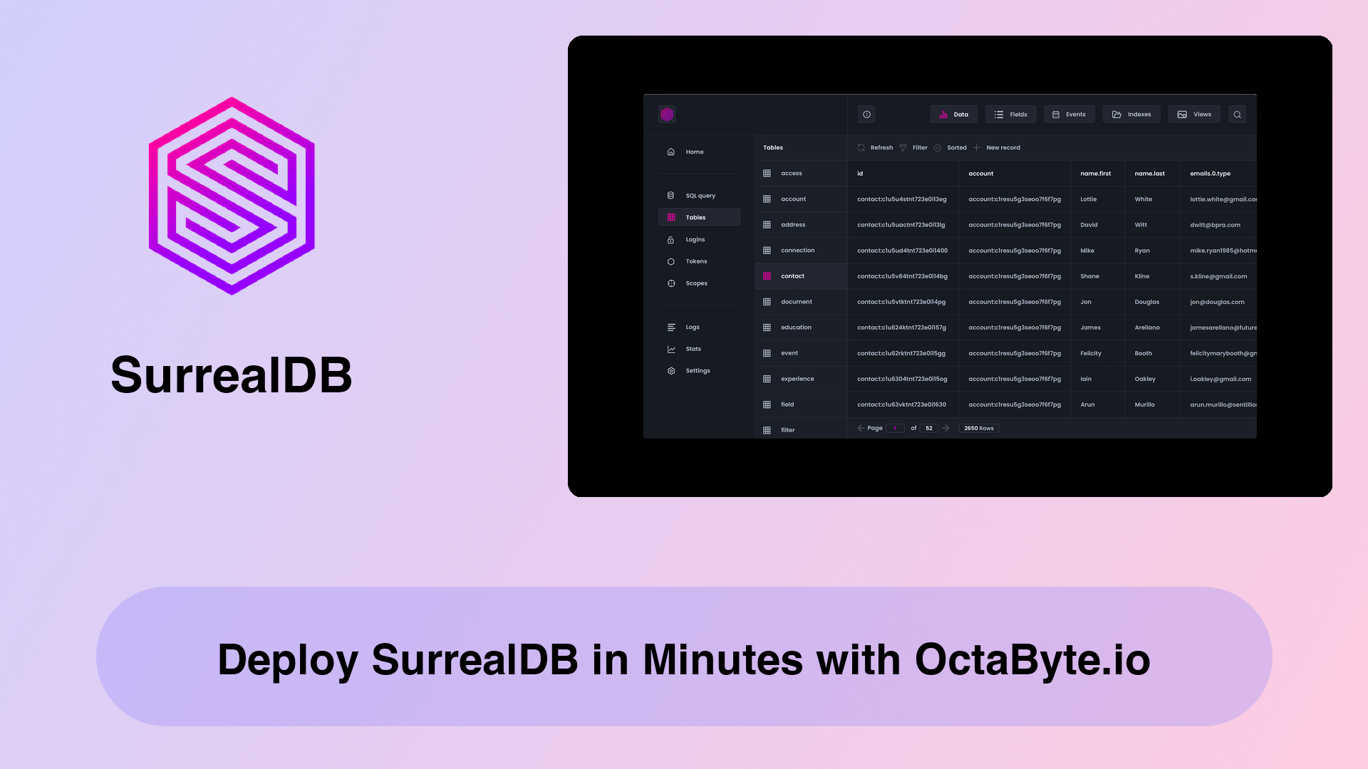 Deploy SurrealDB in Minutes with OctaByte.io