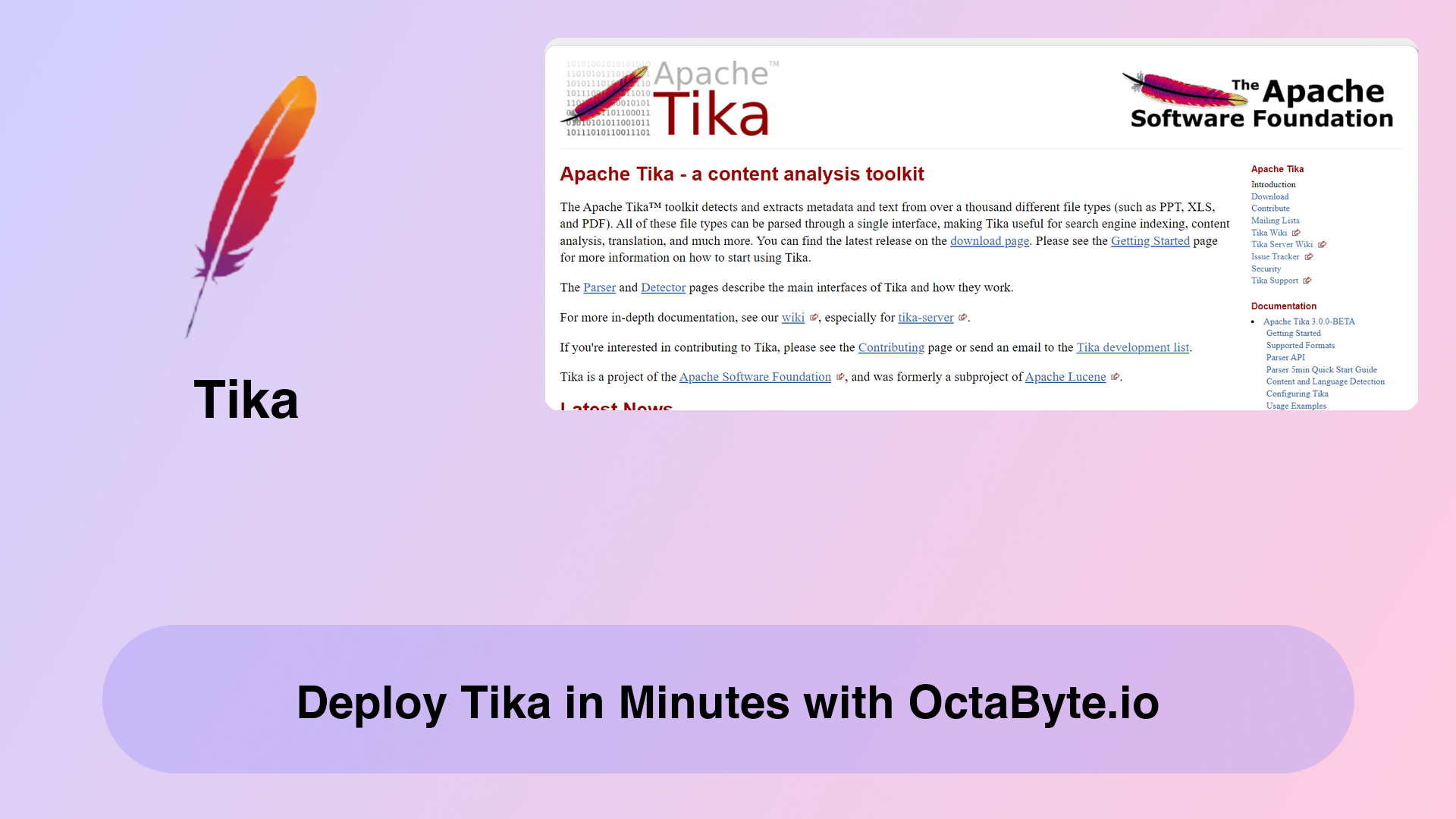 Deploy Tika in Minutes with OctaByte.io