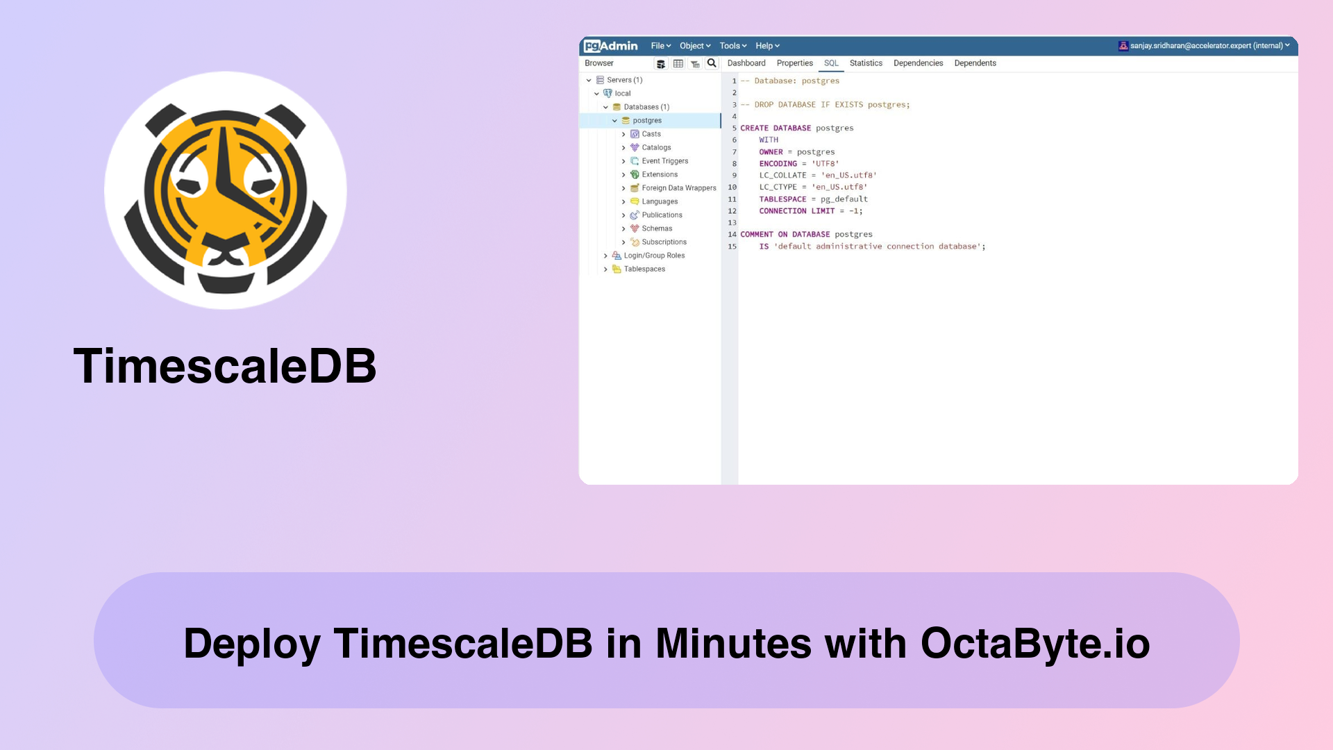 Deploy TimescaleDB in Minutes with OctaByte.io