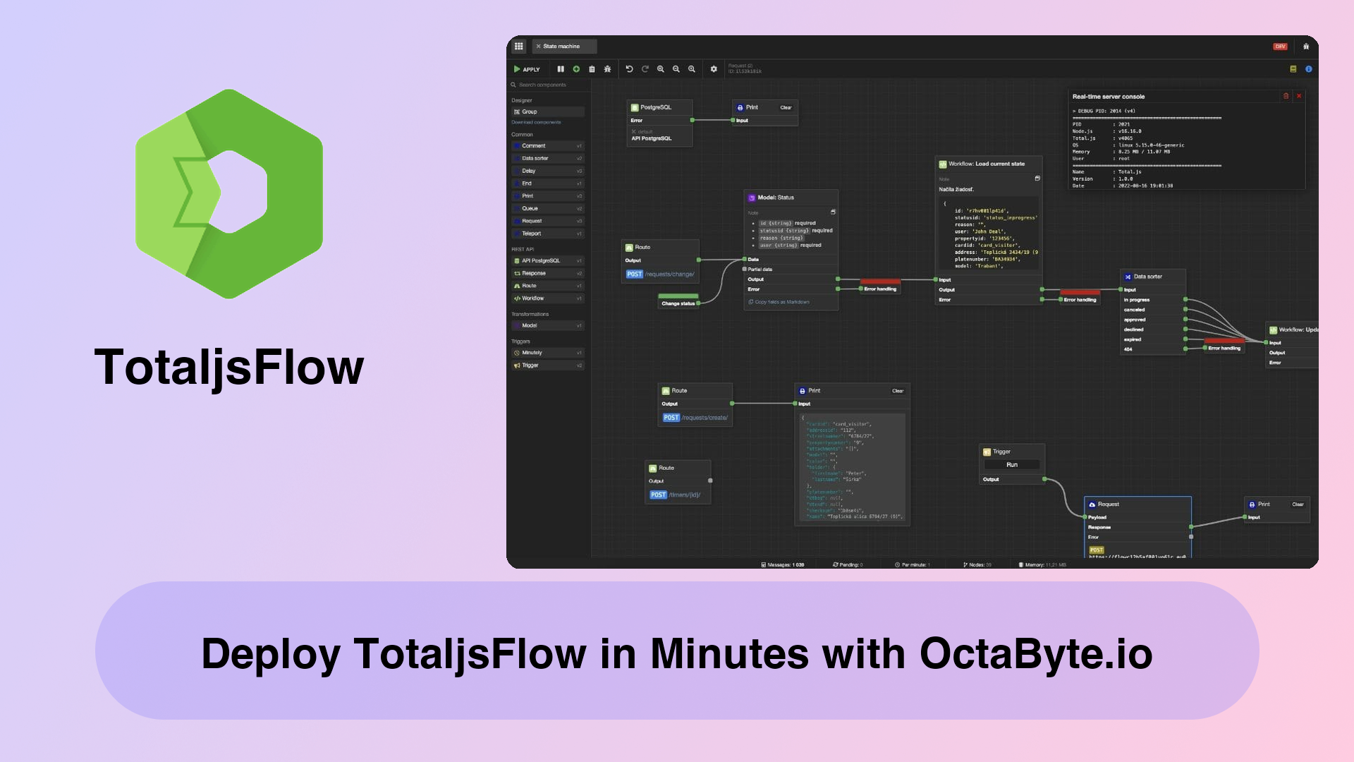 Deploy TotaljsFlow in Minutes with OctaByte.io