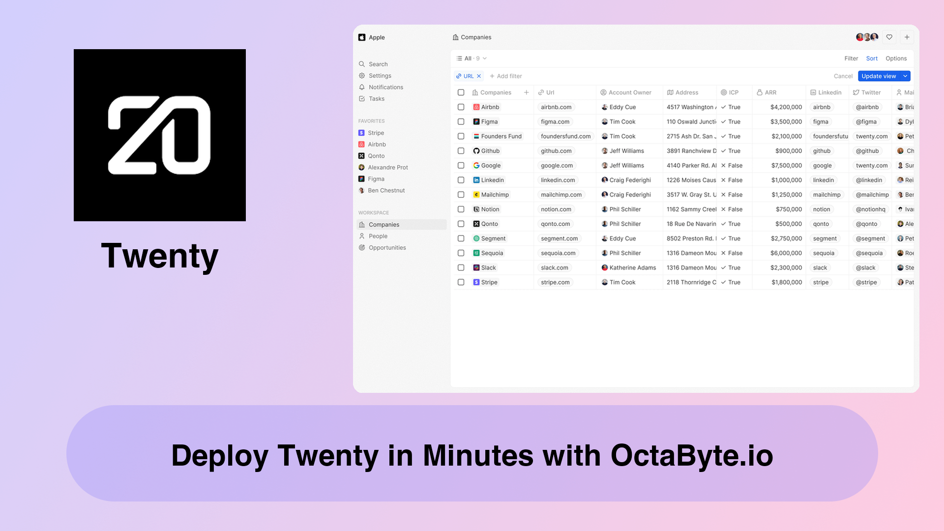 Deploy Twenty in Minutes with OctaByte.io