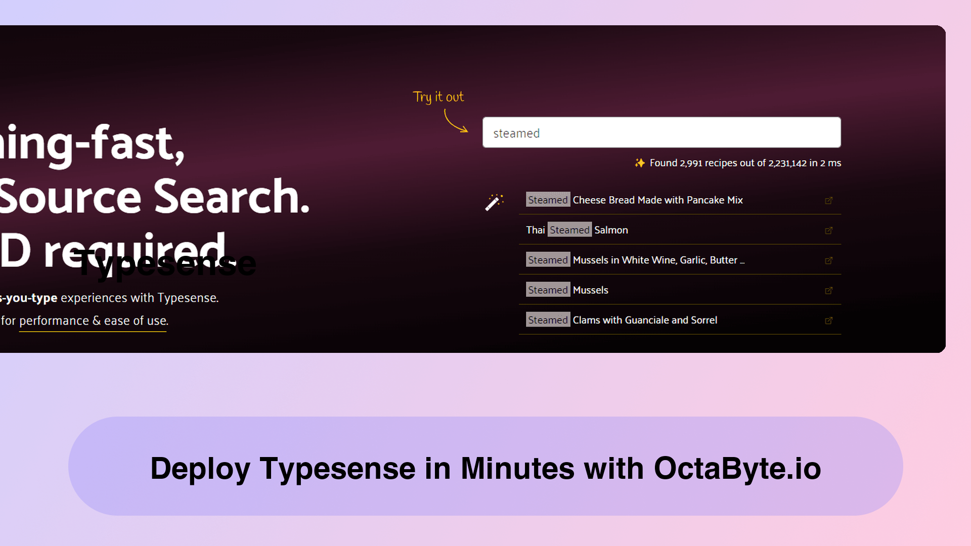 Deploy Typesense in Minutes with OctaByte.io