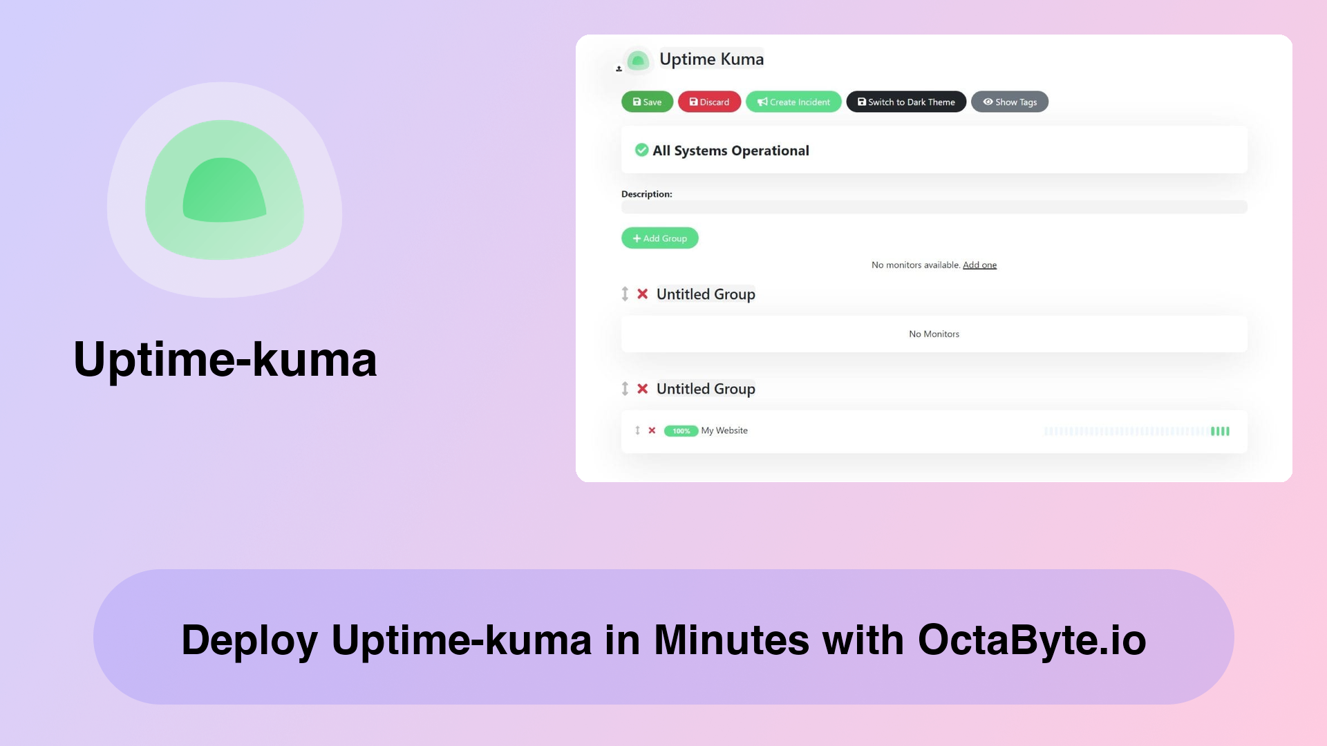 Deploy Uptime-kuma in Minutes with OctaByte.io