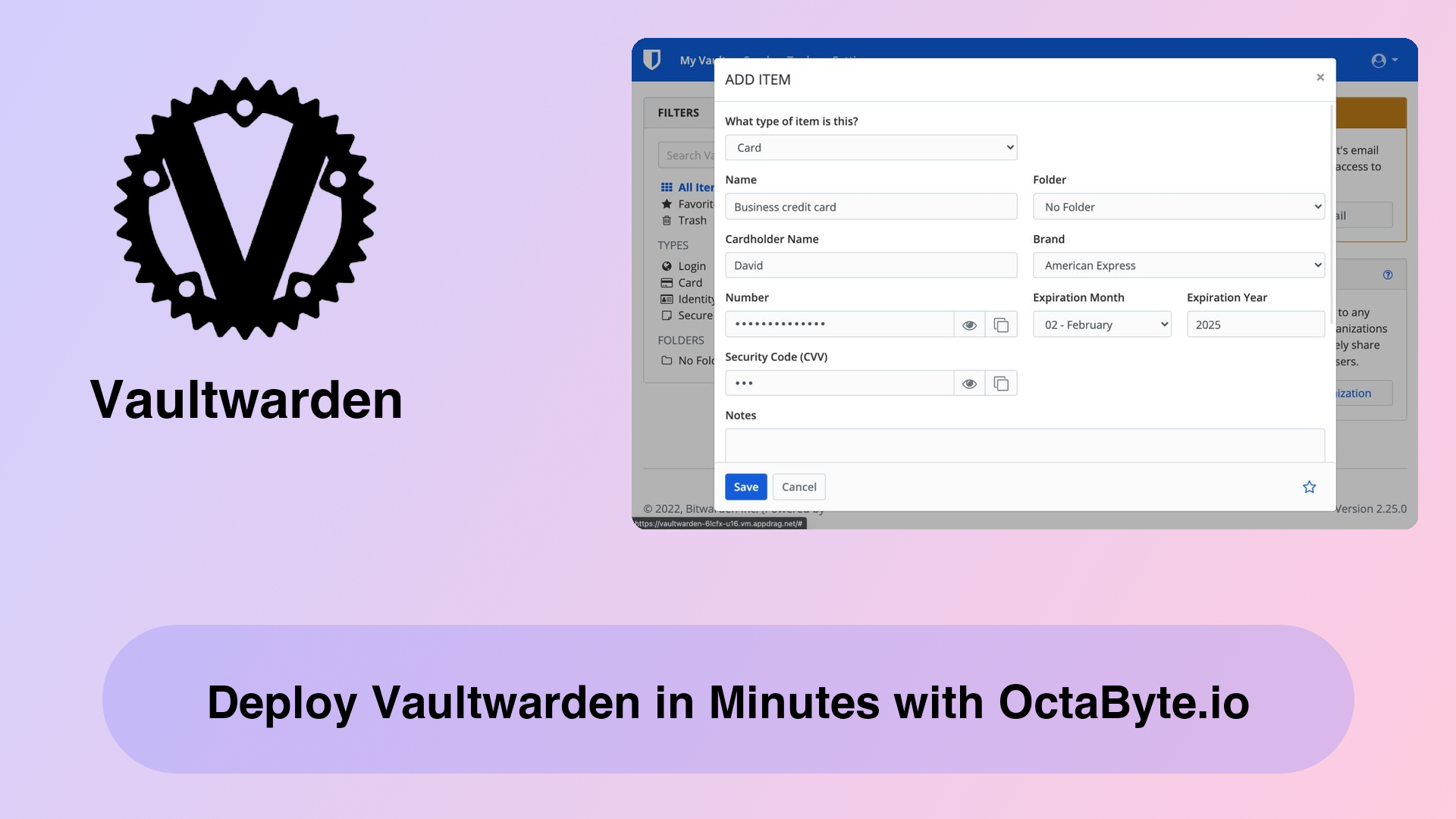 Deploy Vaultwarden in Minutes with OctaByte.io