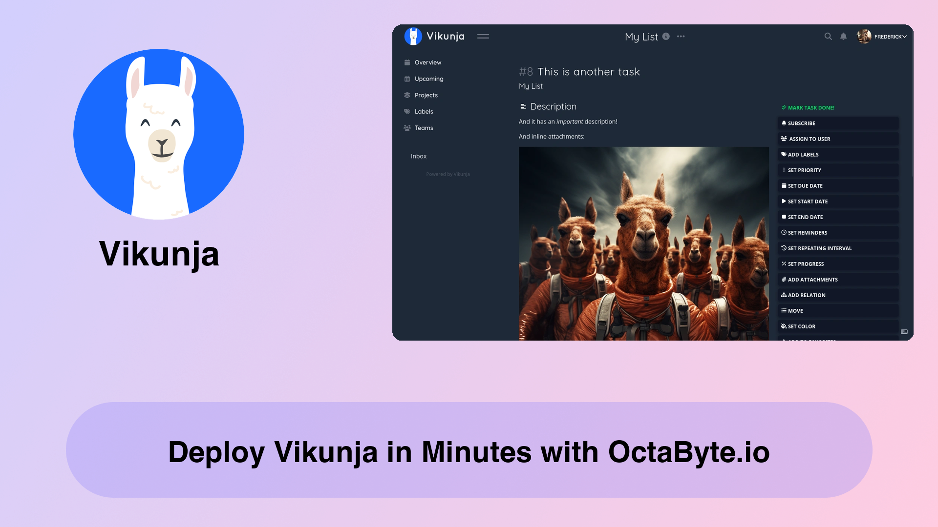 Deploy Vikunja in Minutes with OctaByte.io