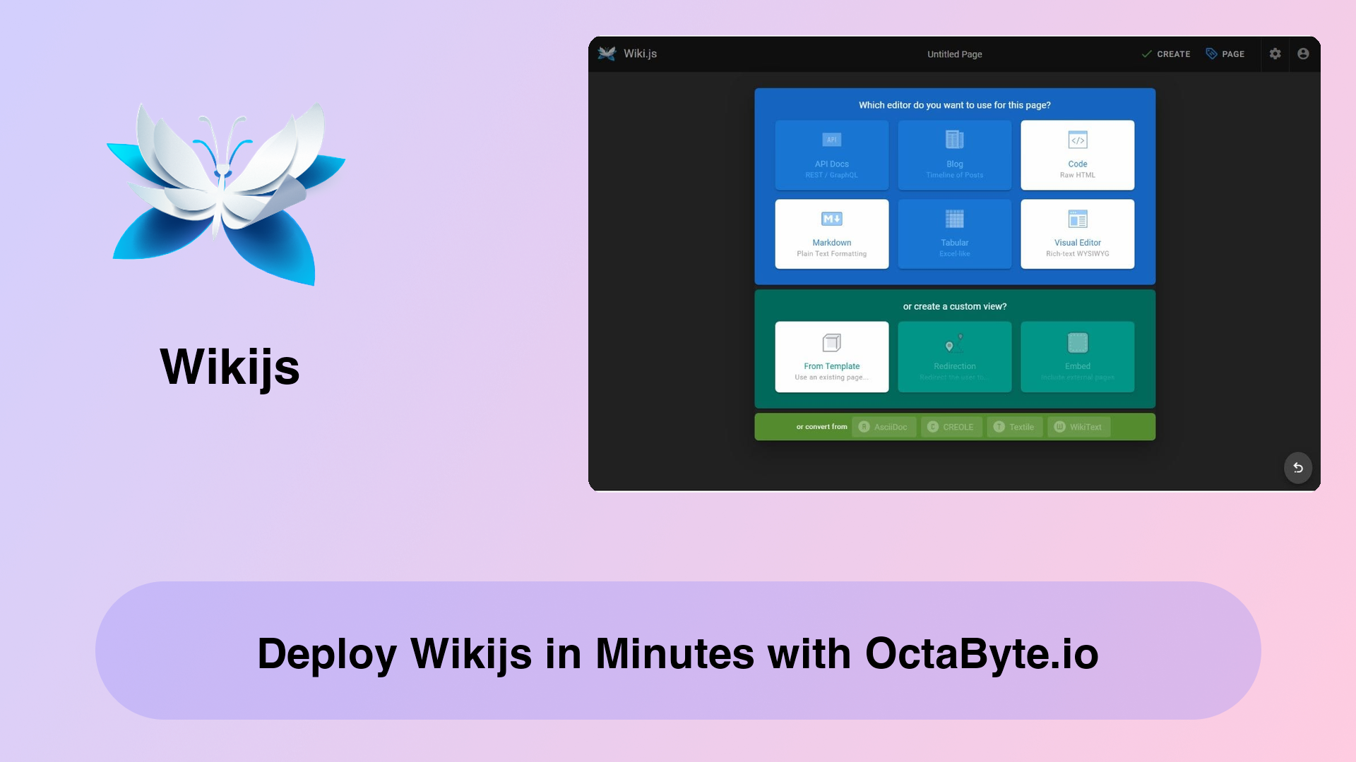 Deploy Wikijs in Minutes with OctaByte.io