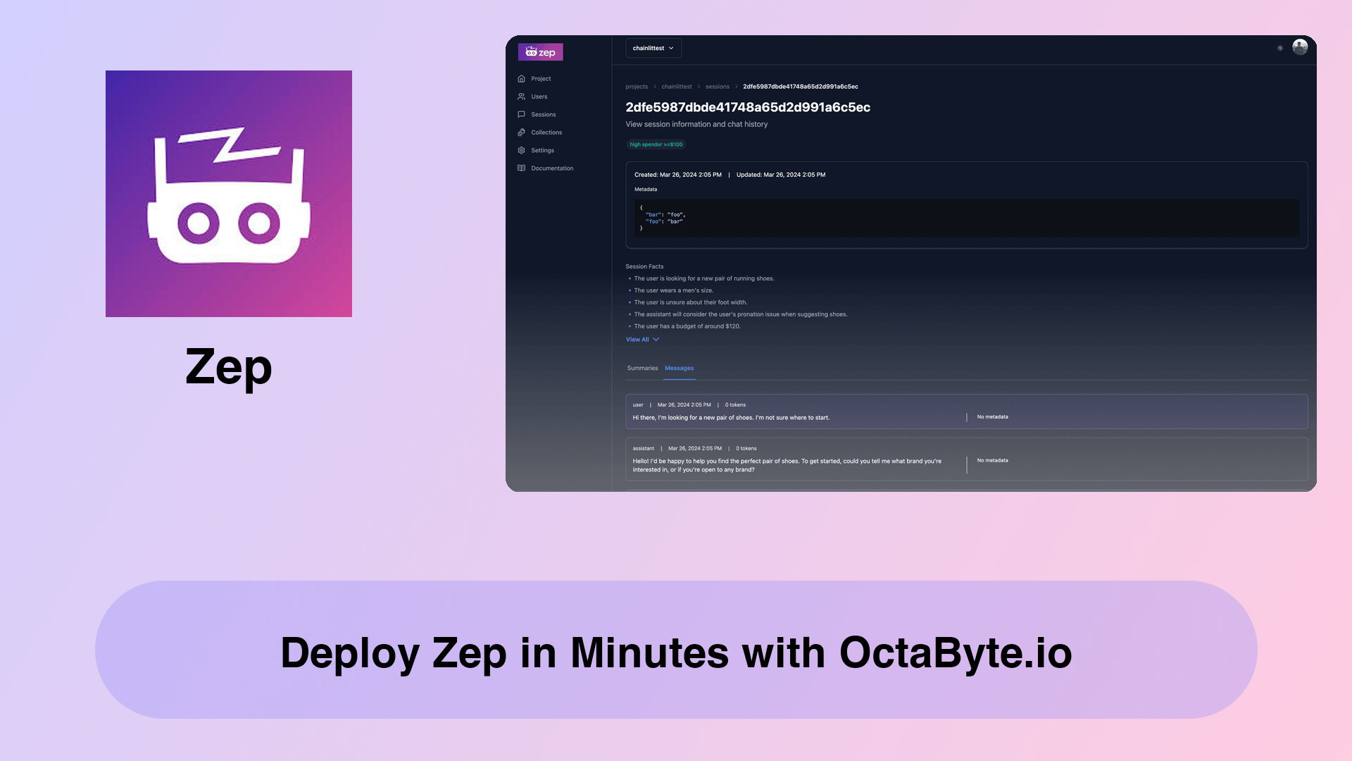 Deploy Zep in Minutes with OctaByte.io