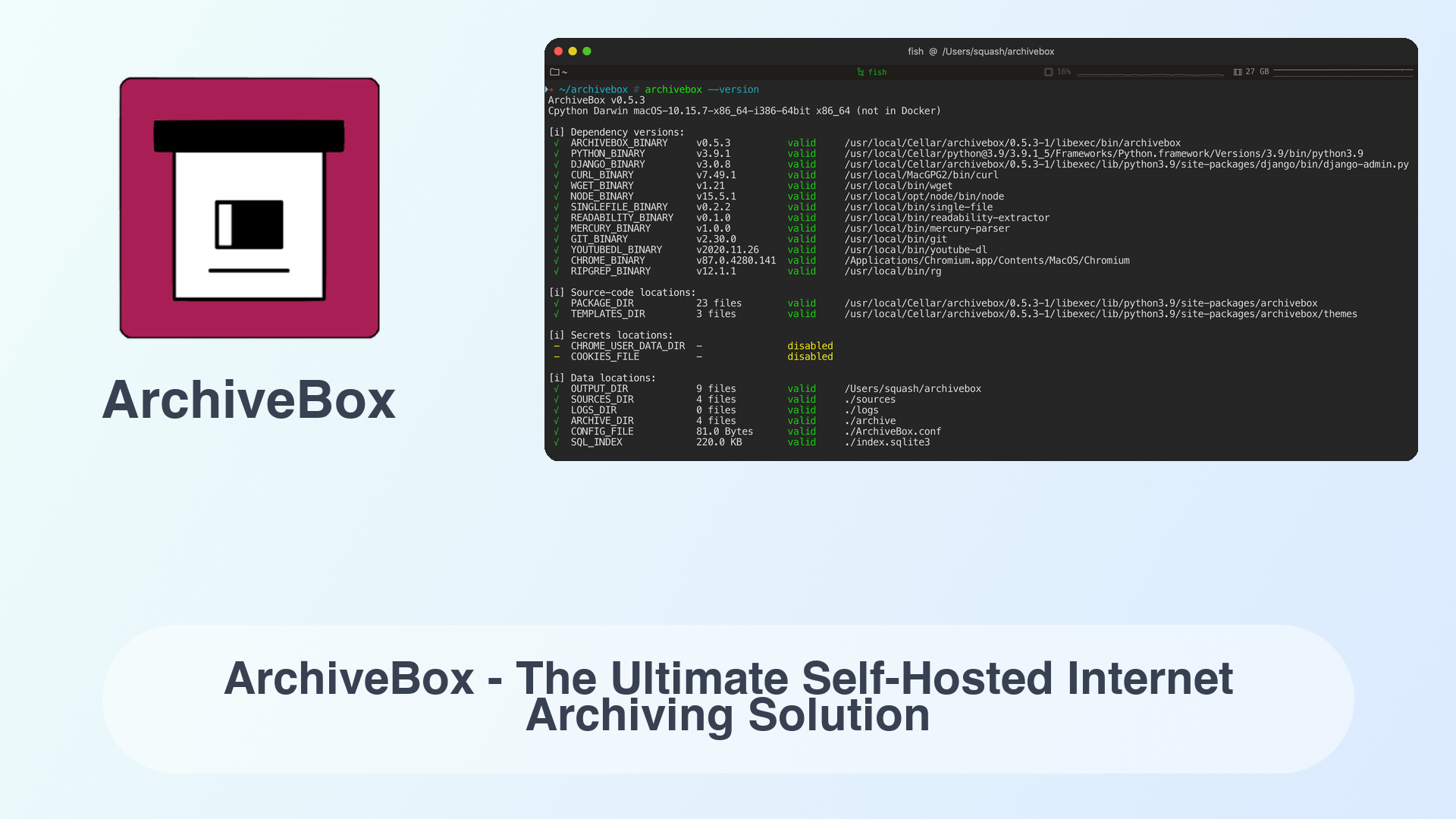 ArchiveBox: ArchiveBox - The Ultimate Self-Hosted Internet Archiving Solution