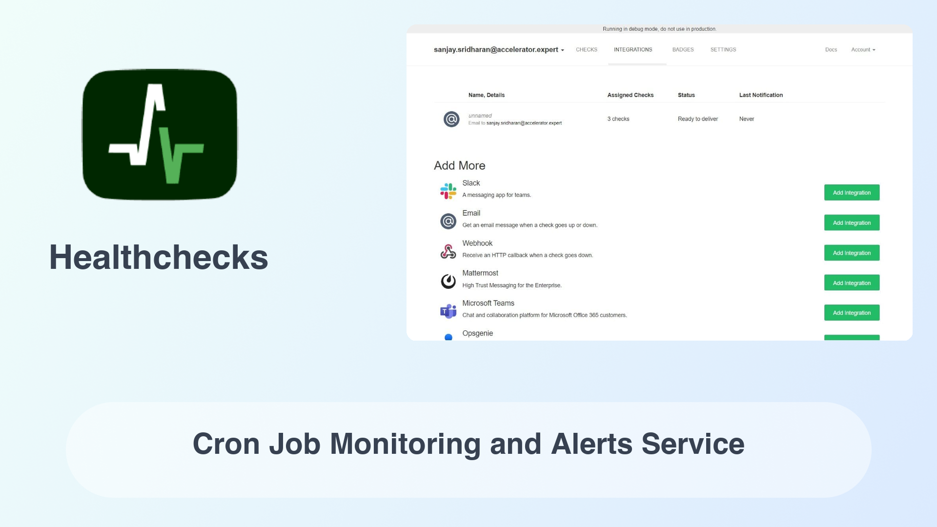 Healthchecks: Cron Job Monitoring and Alerts Service