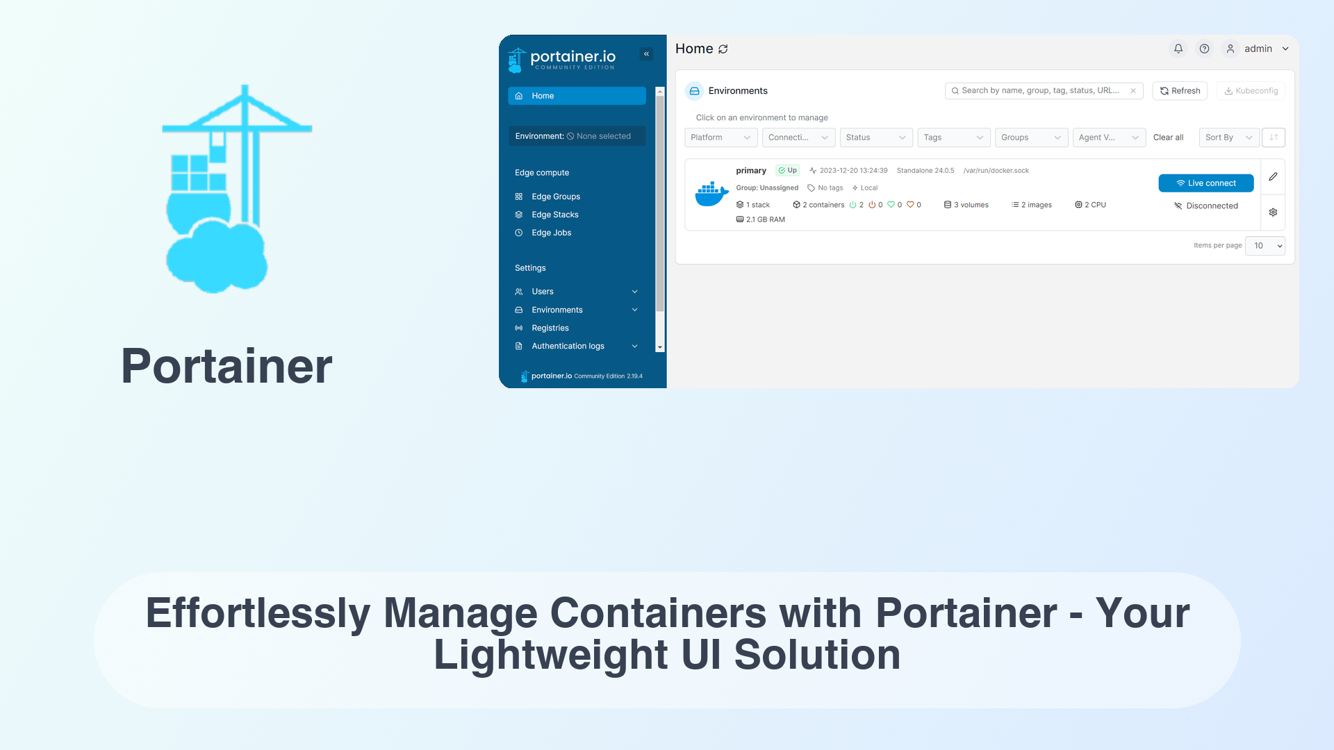 Portainer: Effortlessly Manage Containers with Portainer - Your Lightweight UI Solution